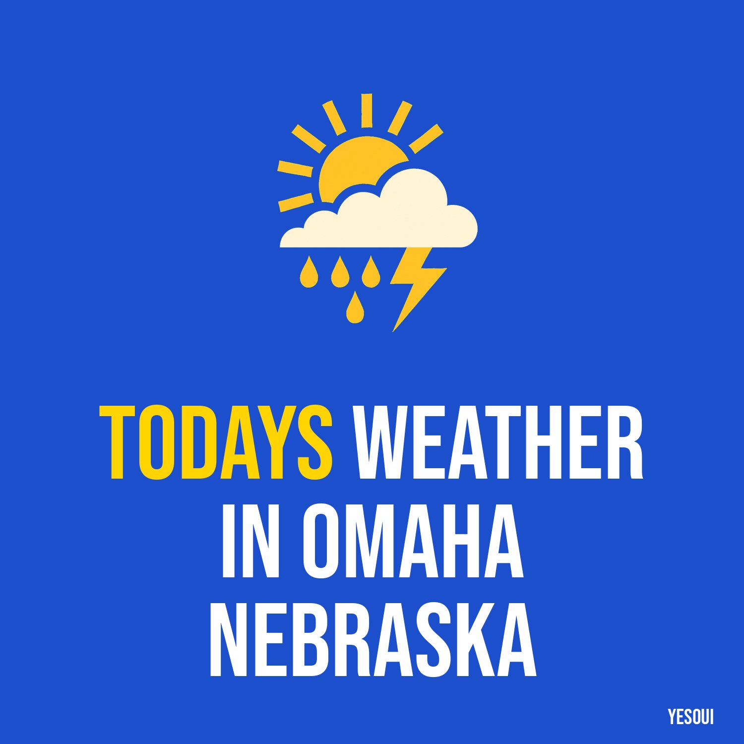 Todays weather in Omaha Nebraska artwork
