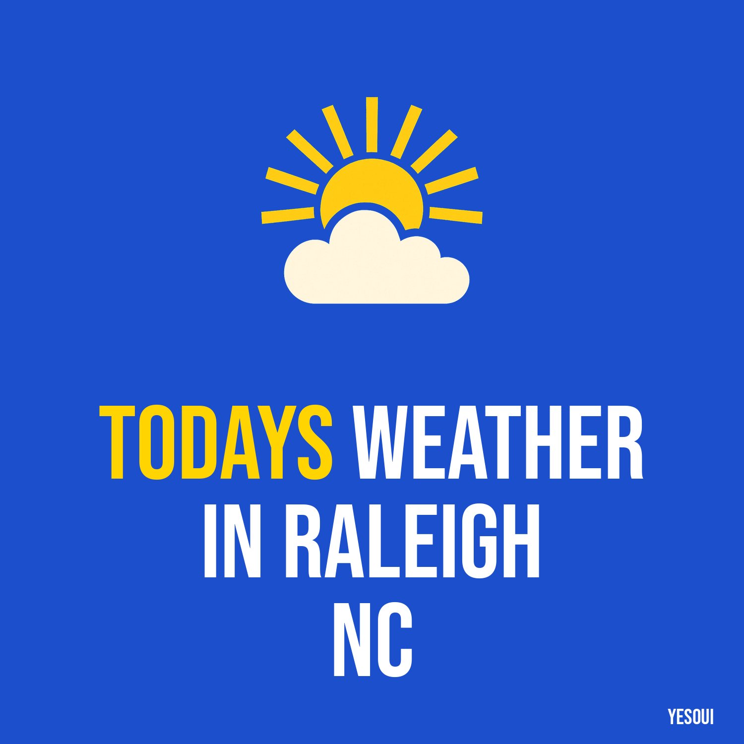 Todays weather in Raleigh NC artwork
