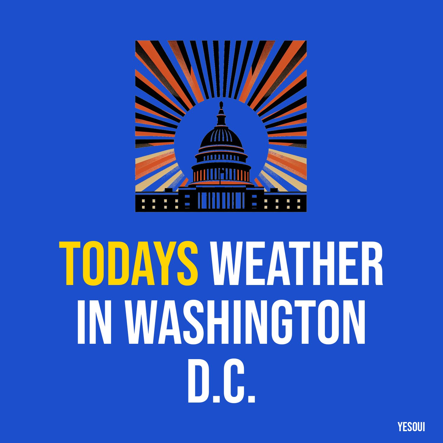 Todays weather in Washington D.C. artwork